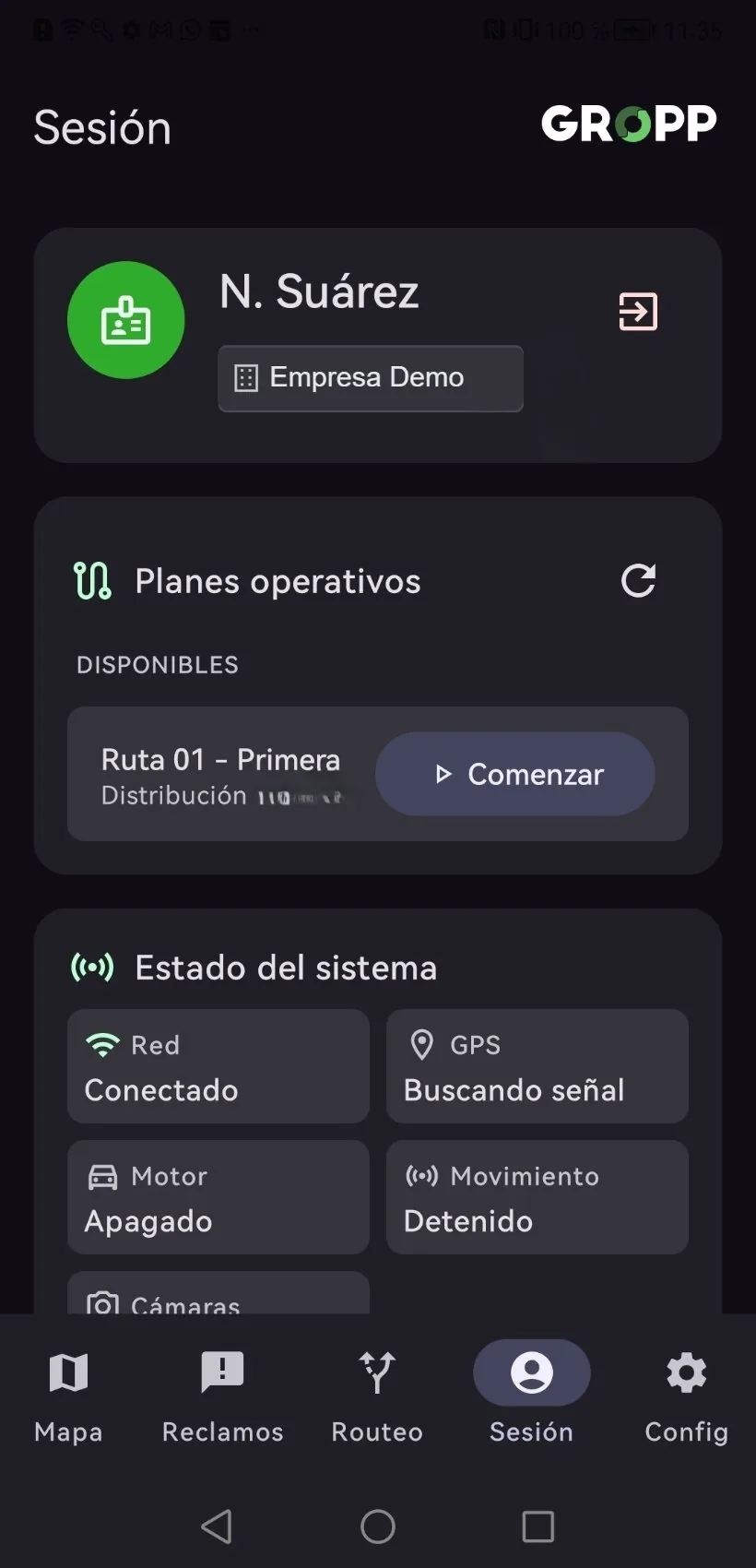 Navegación que conoce el trabajo